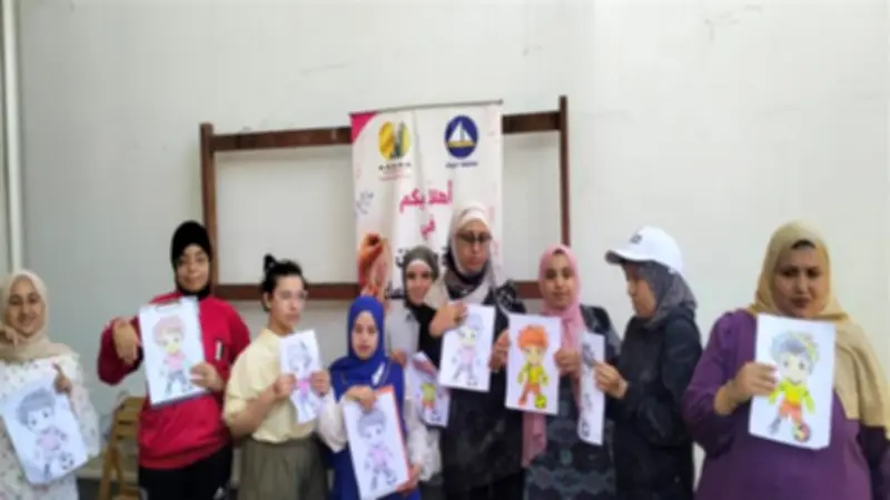 ورشة بدمياط تحتفل بتأهل مصر للمونديال وتدعم دمج ذوات الهمم