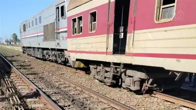 إصابة 3 أشخاص في حادث خروج عربة قطار عن القضبان بالدقهلية