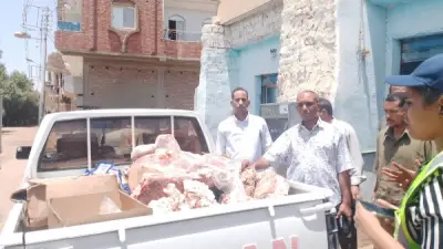 ضبط 85 كجم لحوم و424 قطعة مواد غذائية منتهية الصلاحية في حملة تموينية بقنا