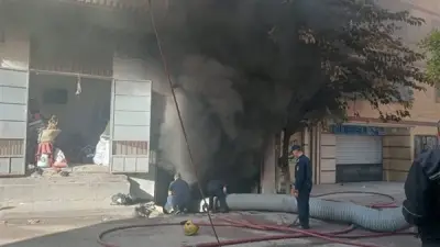احتراق 9 سيارات فارهة في حريق جراج بالعجمي غرب الإسكندرية