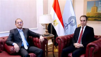 المسلماني يستقبل وزير المالية قبل انطلاق صالون ماسبيرو الثقافي