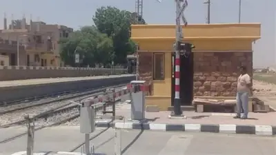 النقل تكشف تفاصيل حادث اقتحام مزلقان ميت حلفا