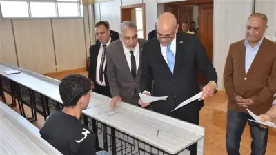 ناصر عبد الباري يتفقد امتحانات الفصل الثاني بجامعة السادات الأهلية