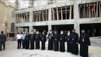 البابا تواضروس يتفقد أعمال الإنشاء بالمركز الثقافي القبطي السكندري