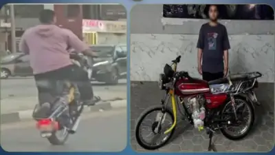 القبض على طالب قام بحركات استعراضية بدراجته النارية في الفيوم