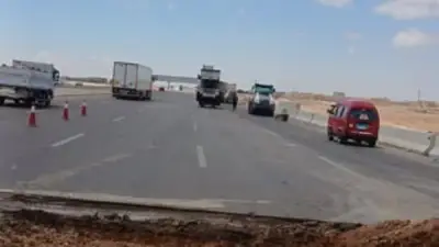 استجابة عاجلة لترميم هبوط أرضي بالطريق الدولي الساحلي في منطقة علوش