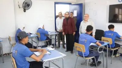 محافظ الوادي الجديد تتابع امتحانات الثانوية الأزهرية والدبلومات الفنية