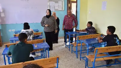 مدير تعليم جنوب سيناء تتفقد لجان الشهادة الإعدادية في ثاني أيام الامتحانات