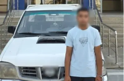 ضبط سائق ربع نقل اصطدم بعامل توصيل على الطريق الدائري في القاهرة