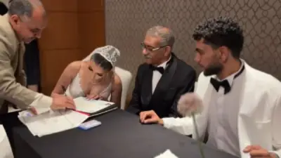 صور حصرية من حفل زفاف زياد نجل الفنان سيد رجب في القاهرة