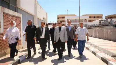 محافظ دمياط يتفقد التشغيل التجريبي لتوسعات محطة معالجة المحمدية