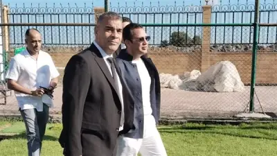 الظهور الأول لحمزة الجمل مدرباً للاتحاد السكندري بحضور رئيس النادي