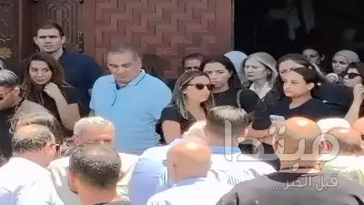 تشييع جنازة زوج الدكتورة نيفين الكيلاني من مسجد الشرطة بالشيخ زايد
