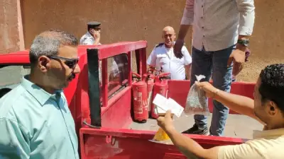 ضبط منشأة غير مرخصة لتعبئة طفايات الحريق بمواد مجهولة في إمبابة