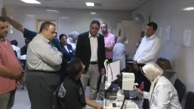 وكيل صحة المنوفية يتفقد مستشفى الرمد بشبين الكوم ويتابع المبنى الجديد