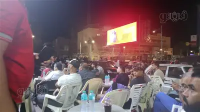 إقبال كثيف على المقاهي بمطروح لمتابعة مباراة مصر وبلجيكا في كأس العالم