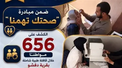 قافلة طبية شاملة بالبحيرة توقع الكشف على 656 مواطناً وتوفر 17 نظارة طبية