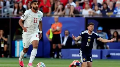 كأس العالم 2026: المغرب يتقدم على إسكتلندا 1-0 في الشوط الأول بهدف صيباري