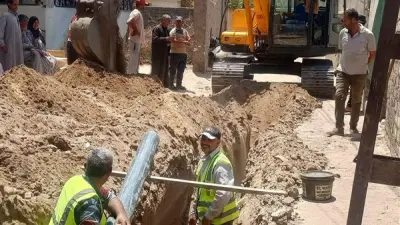 شركة مياه الشرقية تنتهي من إحلال وتجديد خط مياه السعديين بفاقوس