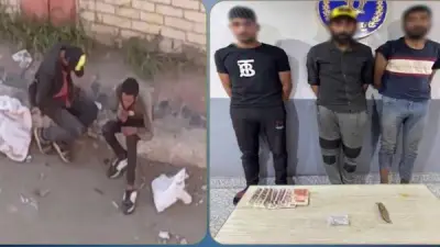 ضبط شخصين يتعاطيان المخدرات في الشارع ببورسعيد بعد تداول فيديو