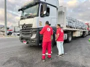 الهلال الأحمر يطلق قافلة زاد العزة 205 بأكثر من 2000 طن مساعدات للفلسطينيين
