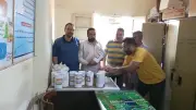 ضبط 55 كجم من مادة ثاني أكسيد التيتانيوم المحظورة في محلات عصير القصب بالغربية