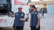 60 شاحنة مساعدات إماراتية تحمل 740 طن أغذية تدخل غزة