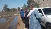 رئيس مركز نبروه تتابع ميدانيا إنشاء ثلاجة لحفظ الخضراوات والفاكهة