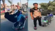 القبض على قائد دراجة نارية لقيامه بحركات استعراضية في حدائق القبة