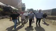 نائب محافظ الجيزة يتفقد مشروع الصرف الصحي بمنطقة المتربة في بشتيل