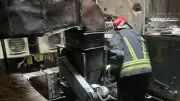 إخماد حريق مطعم شهير بالنزهة دون إصابات