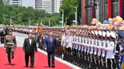 استقبال حافل للرئيس الصيني شي جين بينغ في كوريا الشمالية