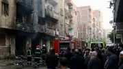 النيابة: ماس كهربائي سبب حريق سوبر ماركت بطريق السويس الصحراوي