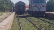 خروج عربة قطار عن القضبان بمحطة ميت عنتر بالدقهلية دون إصابات