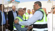 محافظ بني سويف يستقبل وزير الصناعة في محطة معالجة الصرف الصناعي