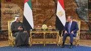 السيسي وبن زايد يرحبان باتفاق وقف الحرب مع إيران وإعادة فتح مضيق هرمز