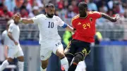 منتخب مصر يتقدم على بلجيكا بهدف إمام عاشور في الشوط الأول