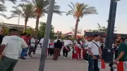 زحام جماهيري في الفان زون قبل مباراة مصر وبلجيكا وهتاف يا رب يسيطر