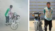 القبض على لص دراجة نارية في بني سويف بعد تداول فيديو