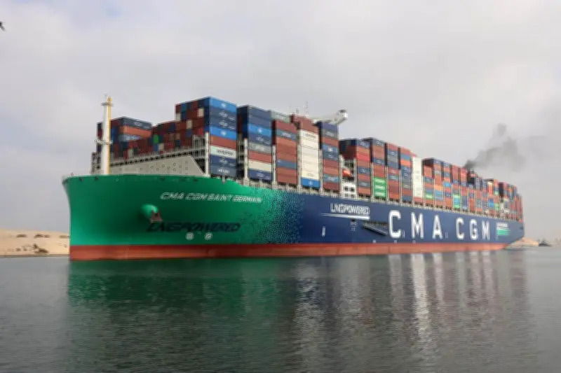قناة السويس تشهد عبور سفينة الحاويات العملاقة CMA CGM SAINT GERMAIN لأول مرة