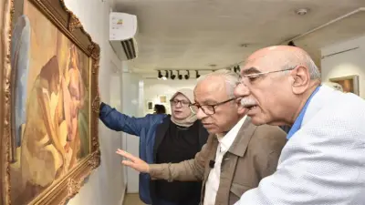افتتاح معرض الراحل أحمد فتح الله بدار الأوبرا بحضور قيادات الفنون التشكيلية