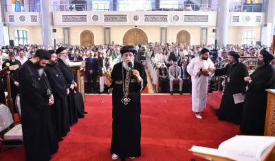 البابا تواضروس يلقي عظة عن قانون الثبات في اجتماع الأربعاء