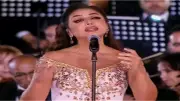 أنغام تتألق بميدلي وطني في افتتاح الأوكتاجون بحضور السيسي