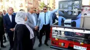 محافظ القاهرة يسلم عروس جهاز كامل بعد حريق منشأة ناصر
