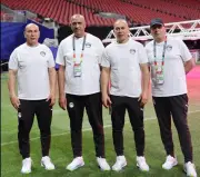 الجهاز الفني لمنتخب مصر يتفقد أرضية ملعب أتلانتا قبل مواجهة الفراعنة ضد الأرجنتين بكأس العالم