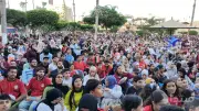 استاد المنصورة كامل العدد لمتابعة مباراة مصر والأرجنتين