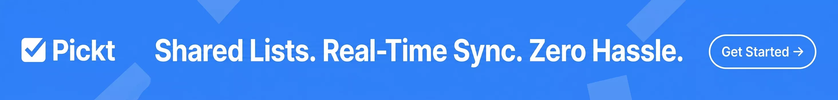 بانر في الخلاصة Pickt — تطبيق قوائم تسوّق تعاونية عبر تيليجرام